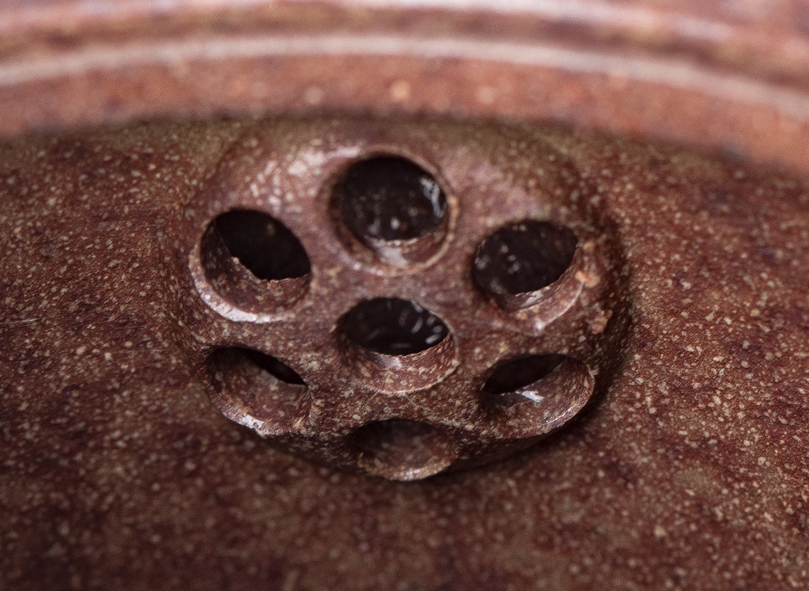 Чайник # 51865, исинская глина, кинцуги, дровяной обжиг, ручная работа, 110 мл.