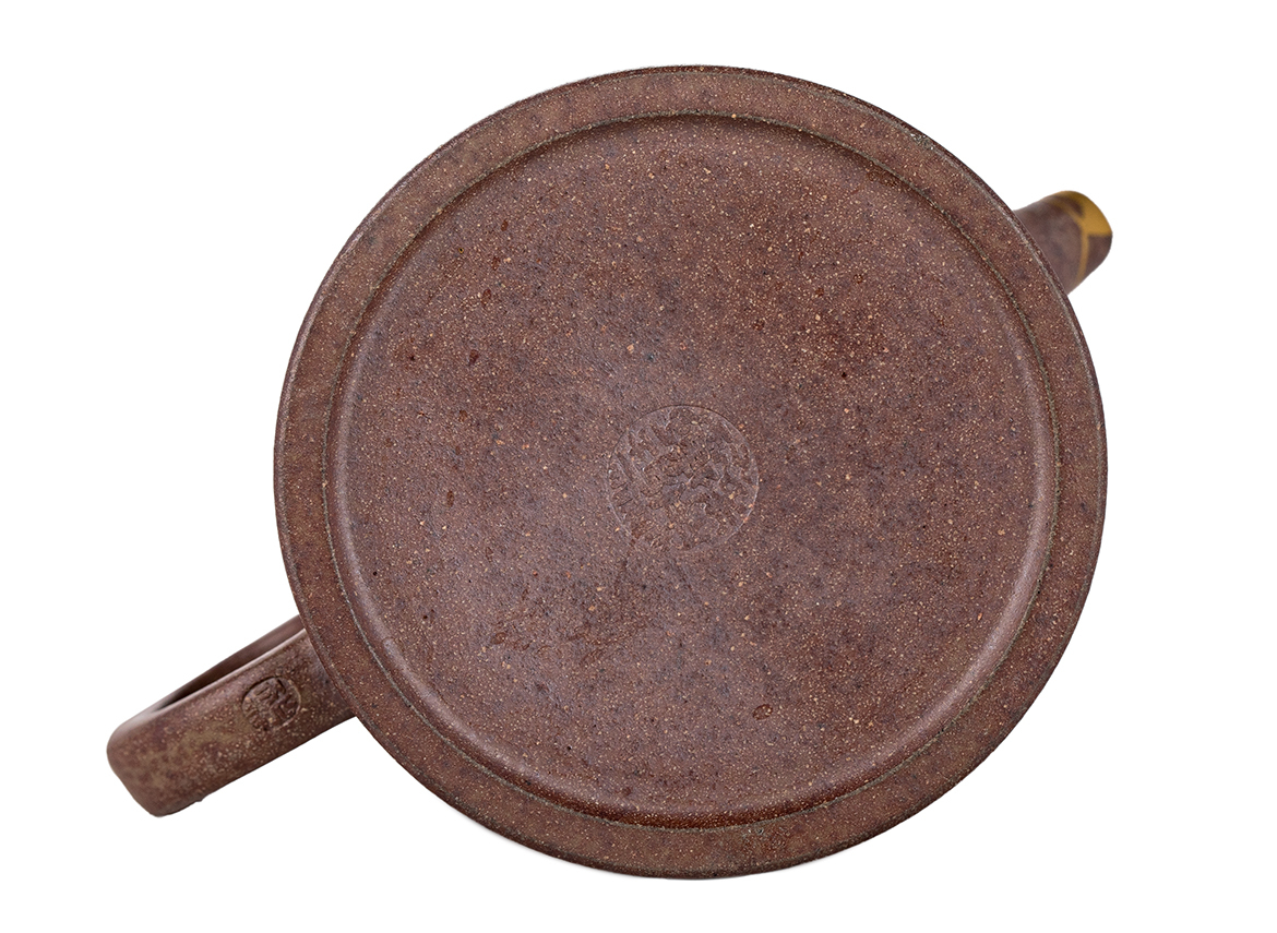 Чайник # 51865, исинская глина, кинцуги, дровяной обжиг, ручная работа, 110 мл.