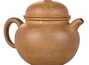 Чайник # 51866, исинская глина, глина дуань ни, ручная роспись, дровяной обжиг, кинцуги, 135 мл.