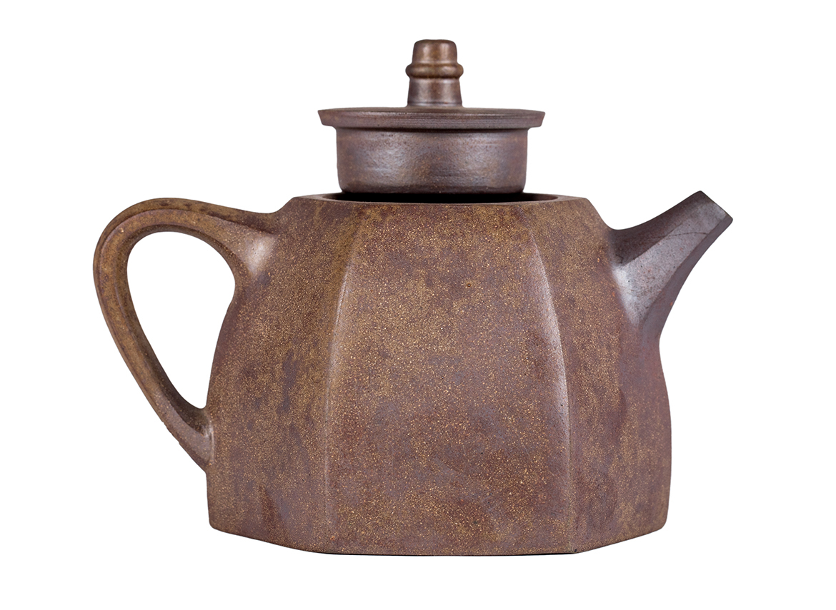 Чайник # 51871, исинская глина, дровяной обжиг, ручная работа, 240 мл.