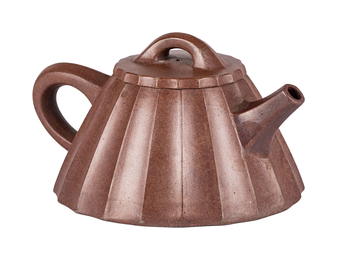 Чайник # 51872, исинская глина, дровяной обжиг, ручная работа, 240 мл.