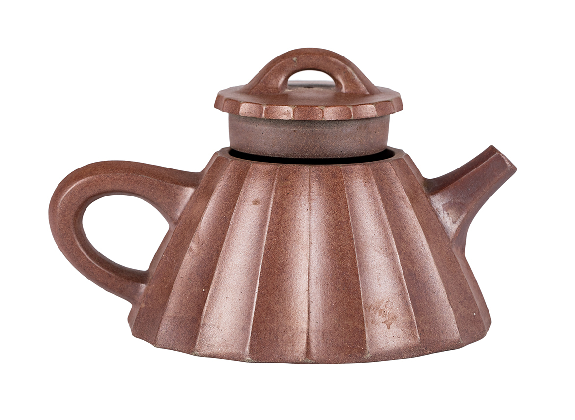 Чайник # 51872, исинская глина, дровяной обжиг, ручная работа, 240 мл.