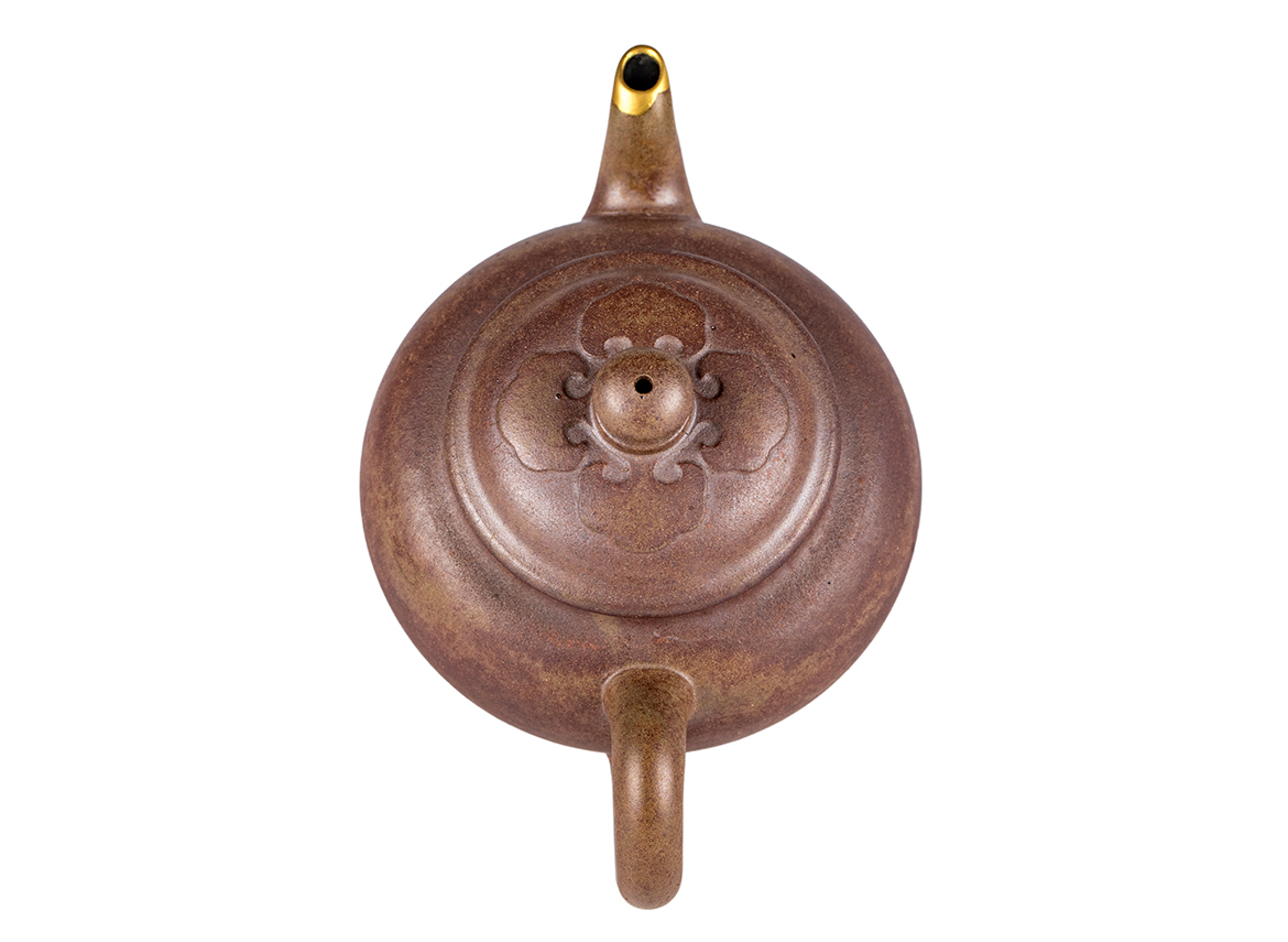 Чайник # 51873, исинская глина, кинцуги, дровяной обжиг, ручная работа 140 мл.