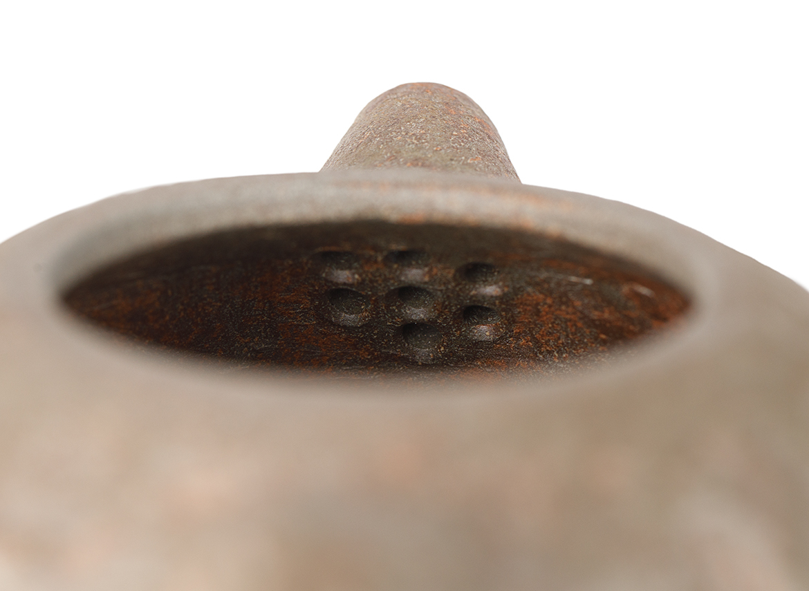 Чайник # 51874, исинская глина, дровяной обжиг, ручная работа, 92 мл.