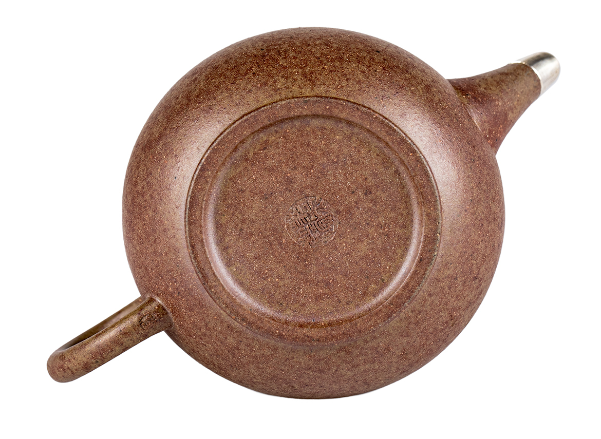 Чайник # 51879, исинская глина, техника Баотай, кинцуги, дровяной обжиг, 140 мл.