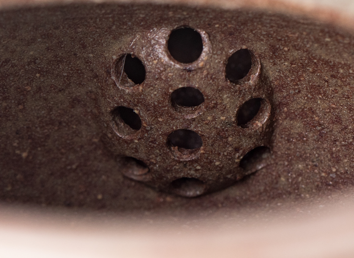 Чайник # 51879, исинская глина, техника Баотай, кинцуги, дровяной обжиг, 140 мл.