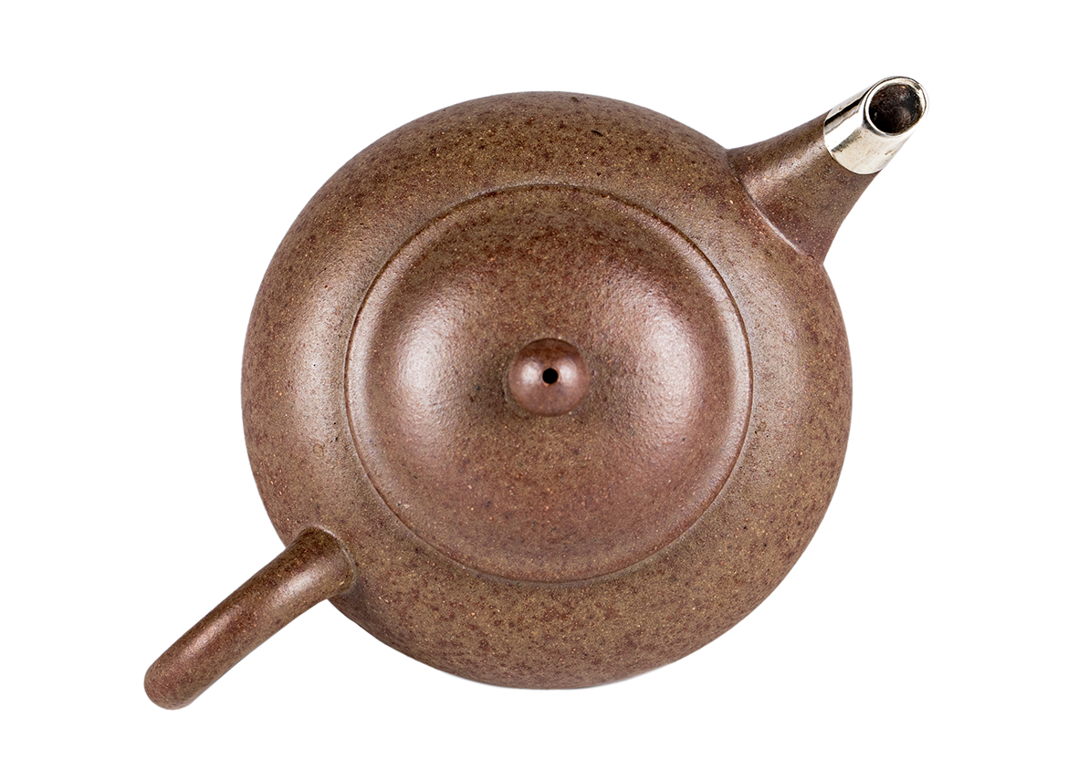 Чайник # 51879, исинская глина, техника Баотай, кинцуги, дровяной обжиг, 140 мл.