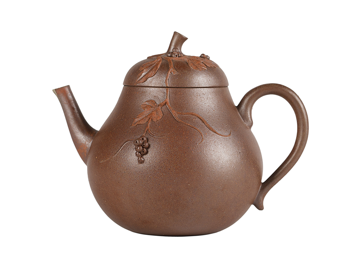 Чайник # 51883, дровяной обжиг/исинская глина, ручная работа, кинцуги, 140 мл.