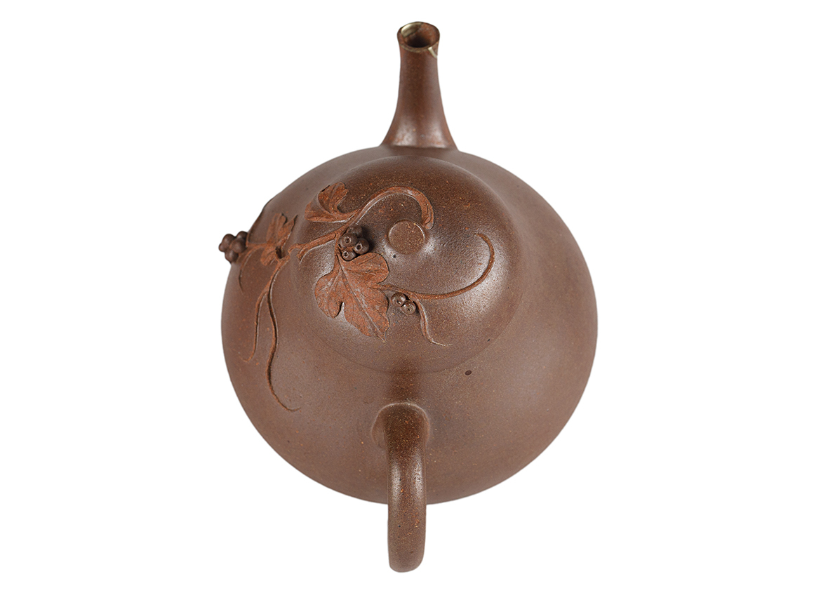 Чайник # 51883, дровяной обжиг/исинская глина, ручная работа, кинцуги, 140 мл.