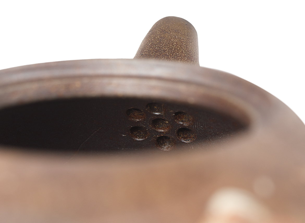 Чайник # 51884, дровяной обжиг/исинская глина, ручная работа,  130 мл.