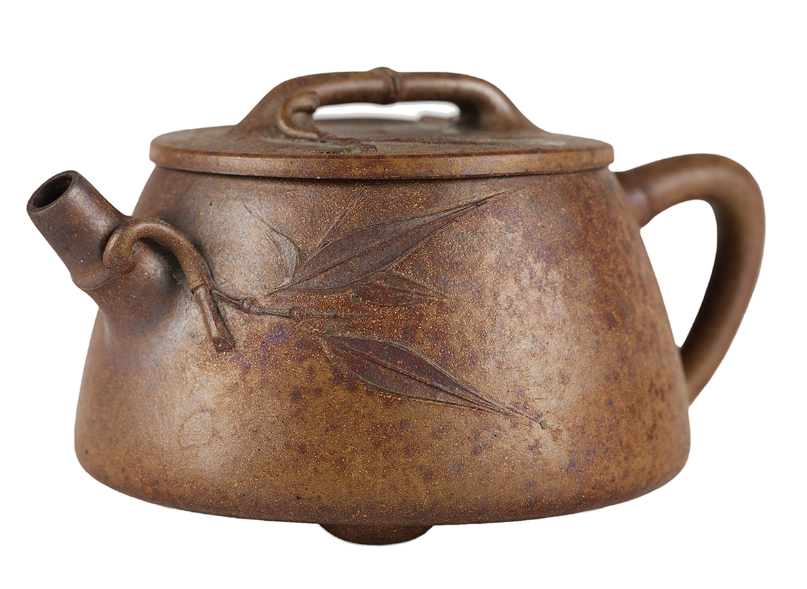 Чайник # 51885, дровяной обжиг/исинская глина, ручная работа,  250 мл.
