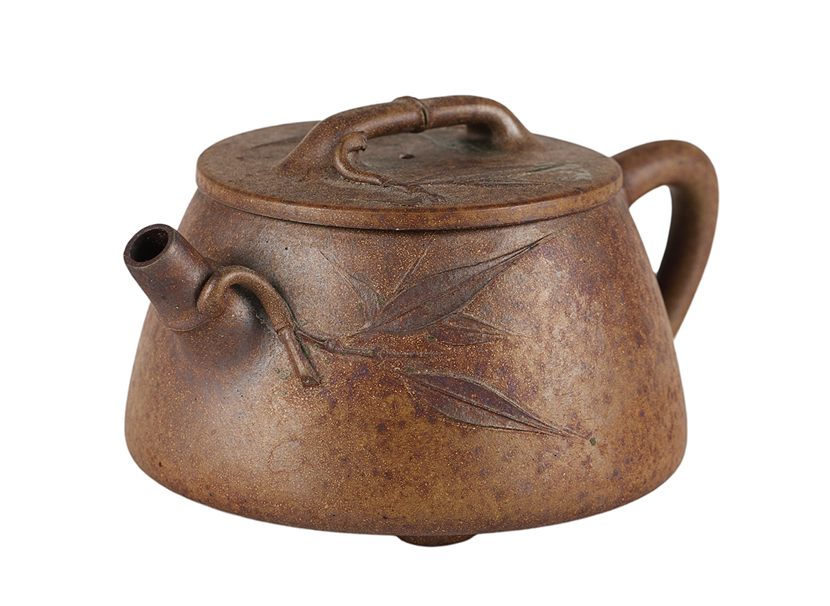 Чайник # 51885, дровяной обжиг/исинская глина, ручная работа,  250 мл.