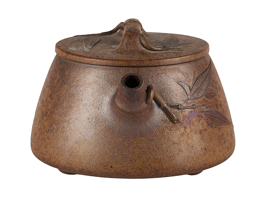 Чайник # 51885, дровяной обжиг/исинская глина, ручная работа,  250 мл.