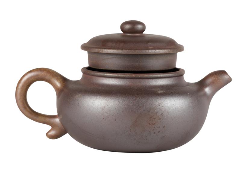 Чайник # 51886, дровяной обжиг/исинская глина, ручная работа, 250 мл.