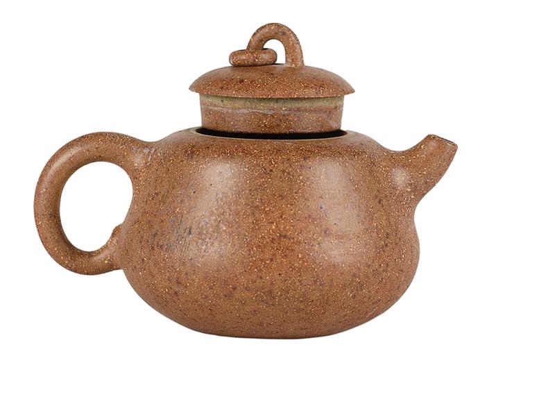 Чайник # 51888, дровяной обжиг/исинская глина, ручная работа, 100 мл.