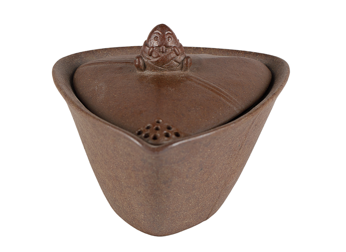 Чайник # 51892, дровяной обжиг/исинская глина, ручная работа,100 мл.