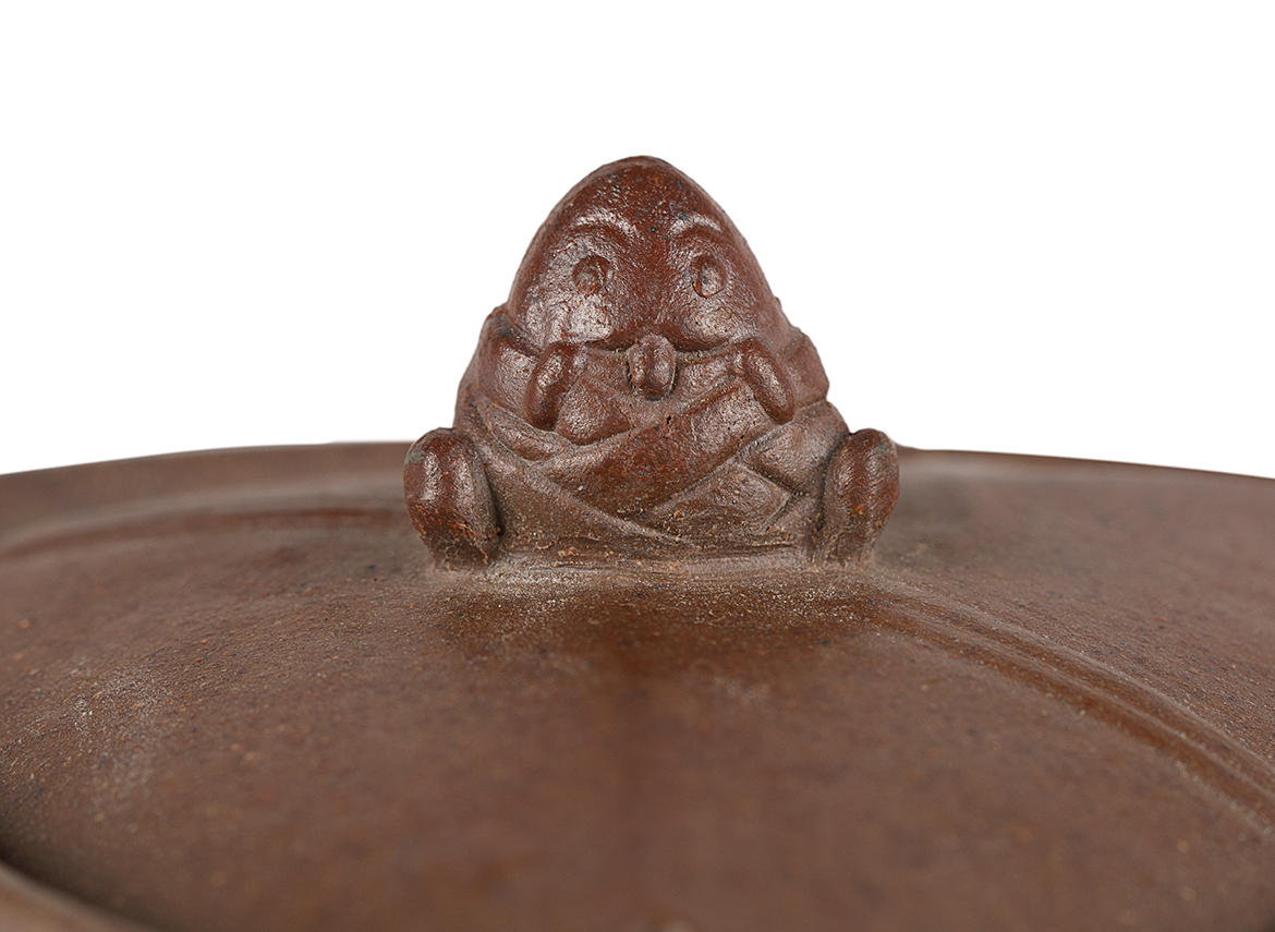 Чайник # 51892, дровяной обжиг/исинская глина, ручная работа,100 мл.