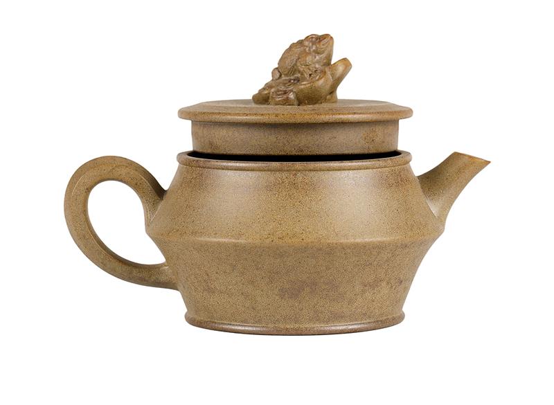 Чайник # 51906, дровяной обжиг/исинская глина, ручная работа, 130 мл.