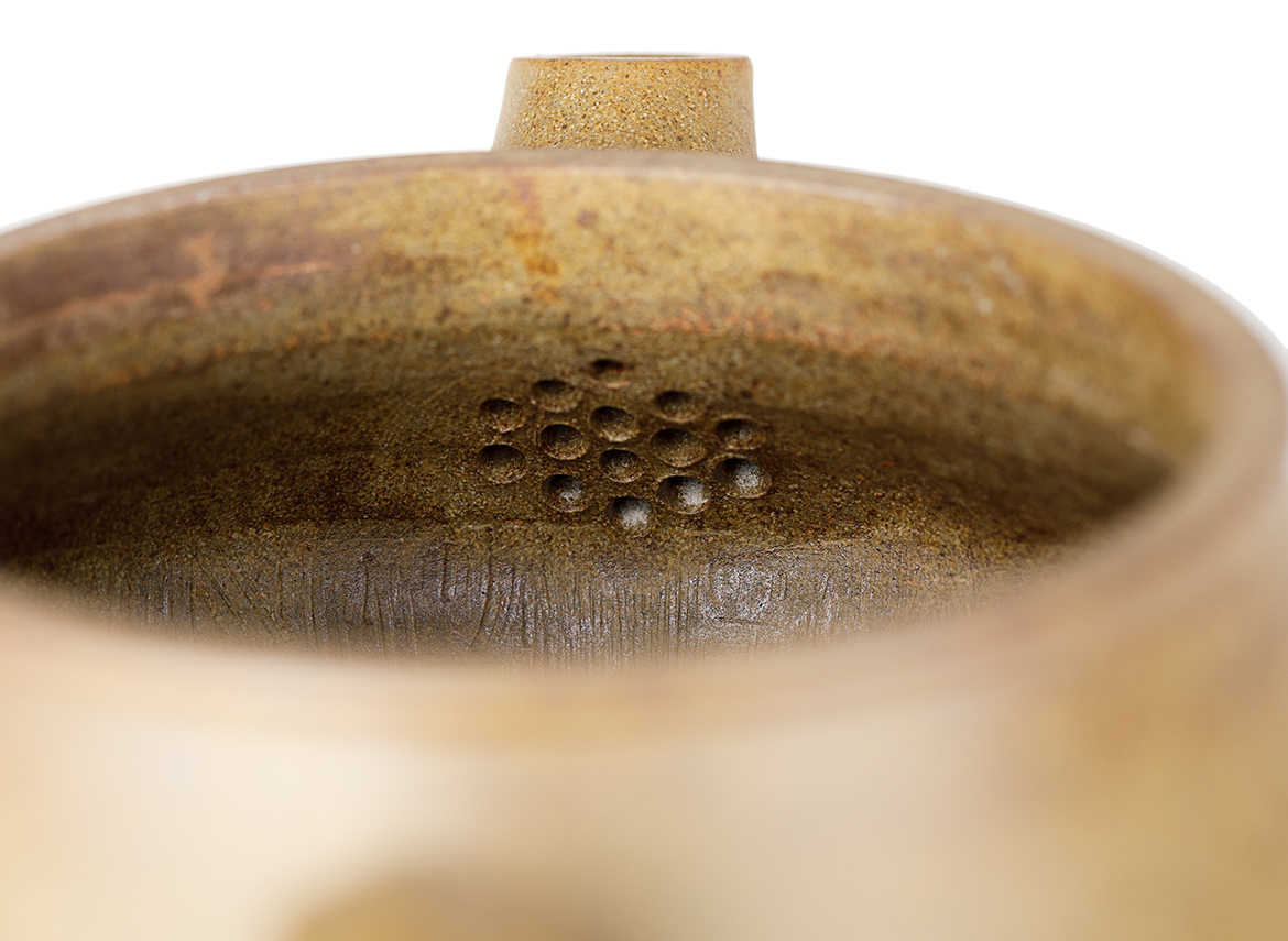 Чайник # 51906, дровяной обжиг/исинская глина, ручная работа, 130 мл.