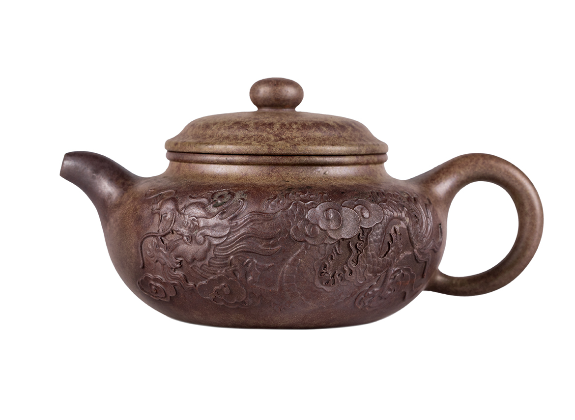 Чайник # 51912, дровяной обжиг/исинская глина, ручная работа, 300 мл.
