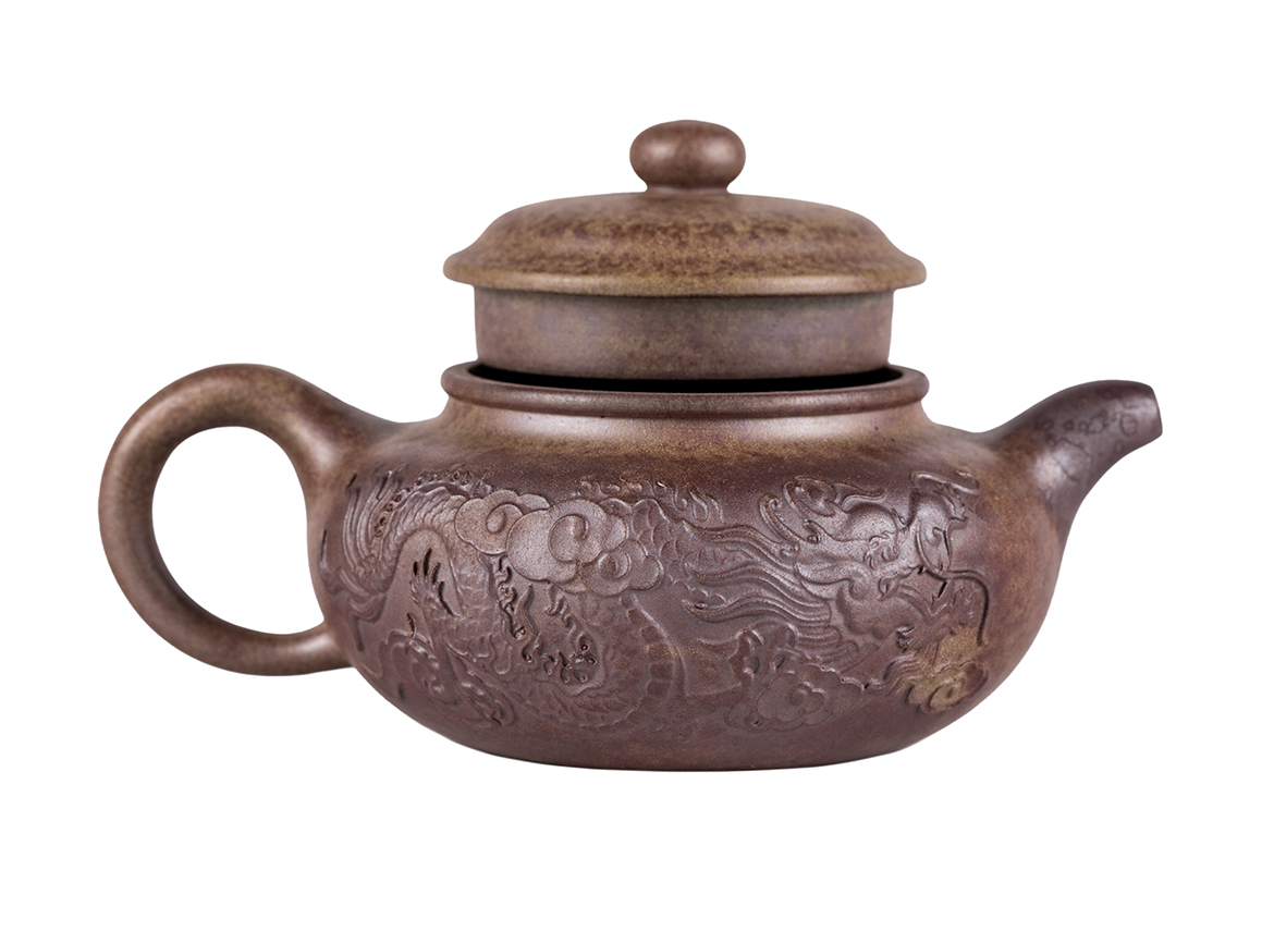 Чайник # 51912, дровяной обжиг/исинская глина, ручная работа, 300 мл.