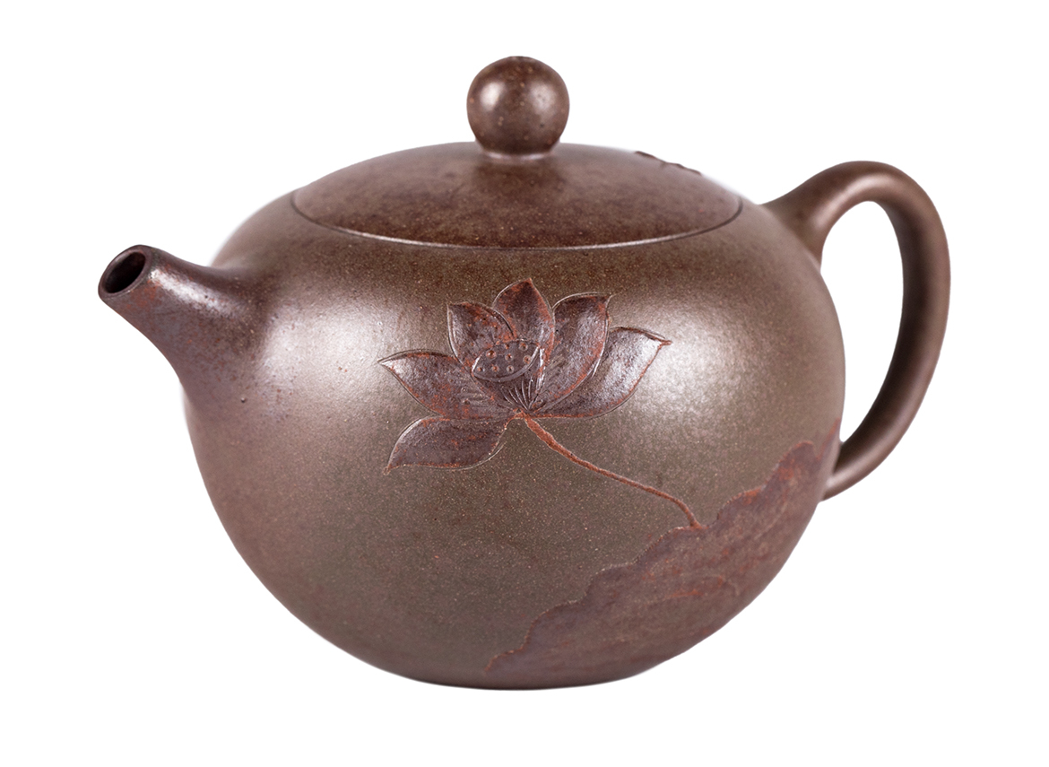 Чайник # 51917, дровяной обжиг/исинская глина, ручная работа, 110 мл.
