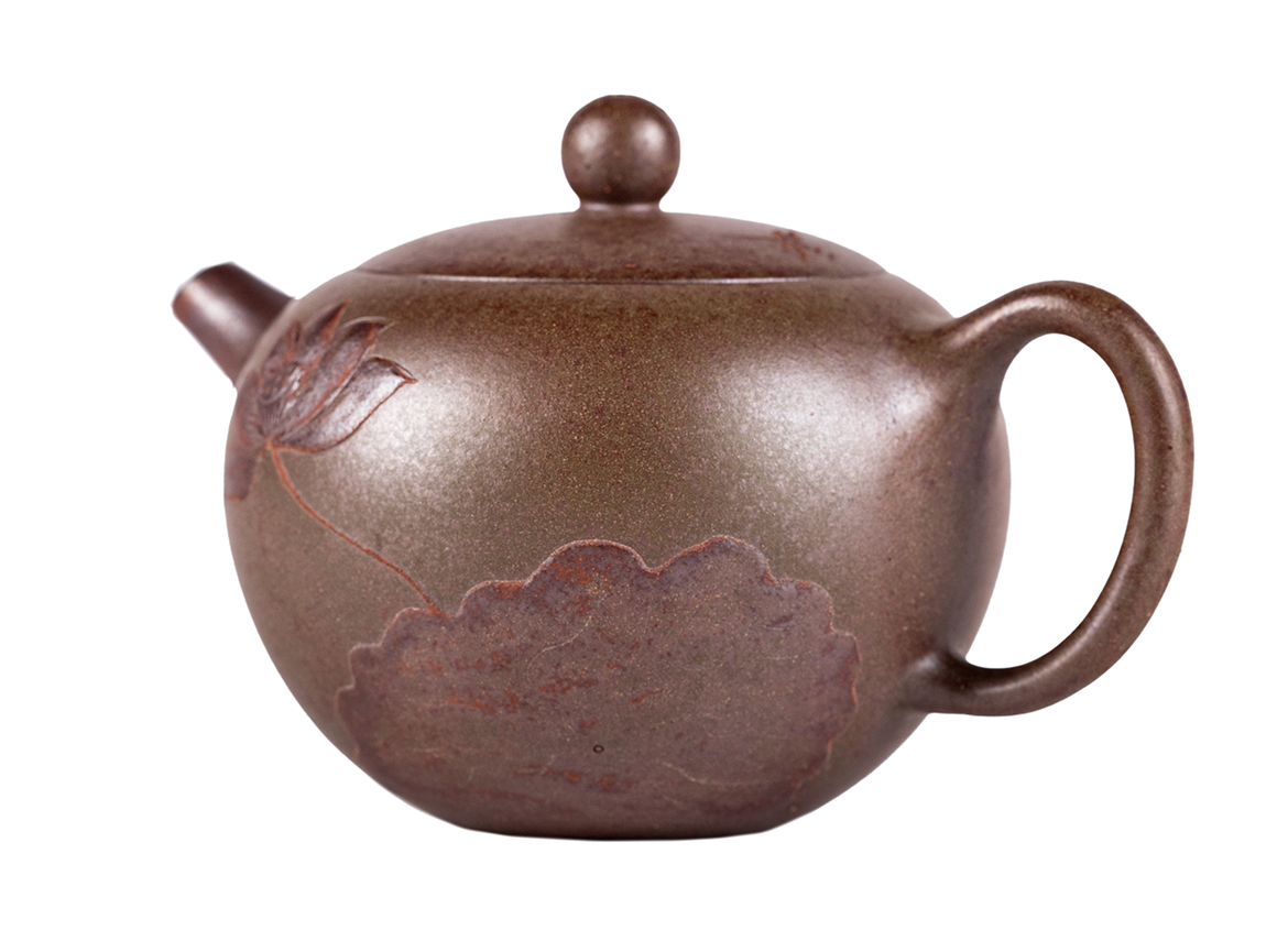 Чайник # 51917, дровяной обжиг/исинская глина, ручная работа, 110 мл.