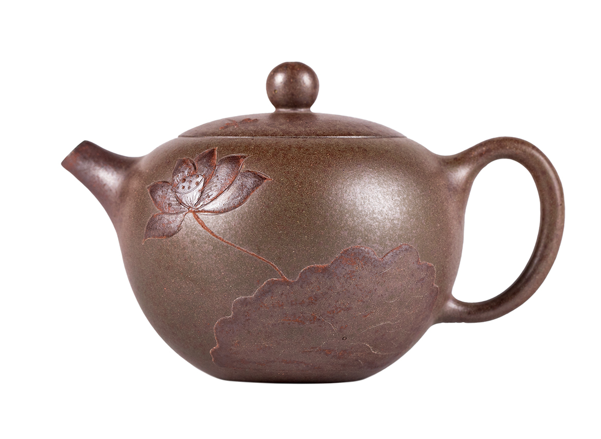 Чайник # 51917, дровяной обжиг/исинская глина, ручная работа, 110 мл.