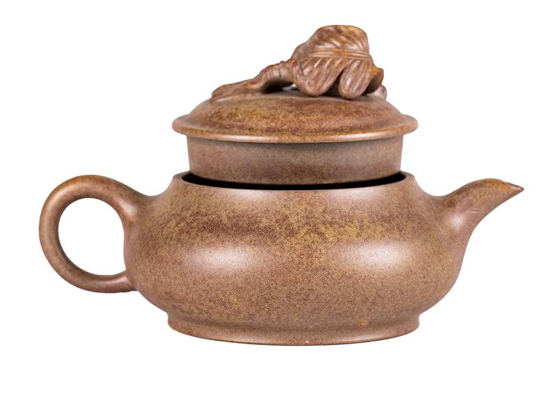 Чайник # 51928,дровяной обжиг/исинская глина, ручная работа, 160 мл.