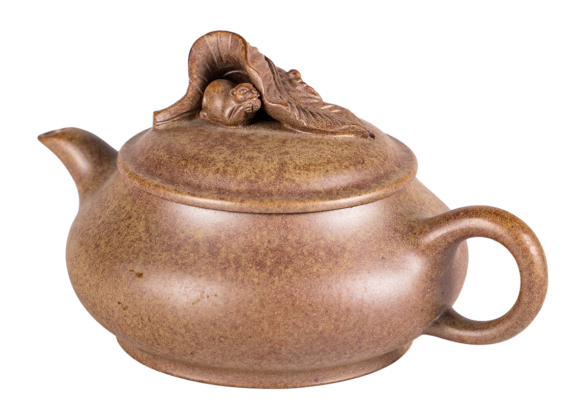 Чайник # 51928,дровяной обжиг/исинская глина, ручная работа, 160 мл.