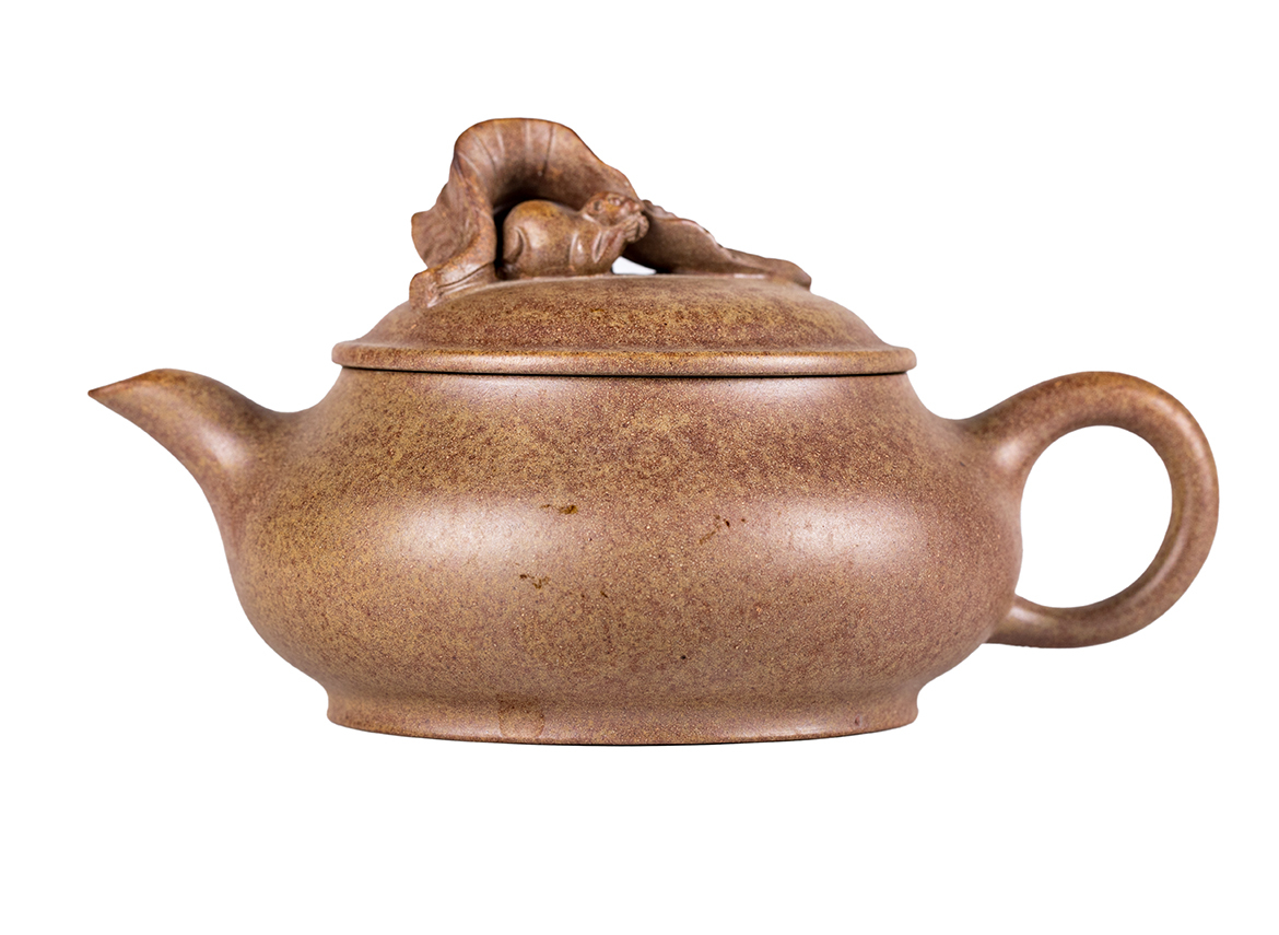 Чайник # 51928,дровяной обжиг/исинская глина, ручная работа, 160 мл.