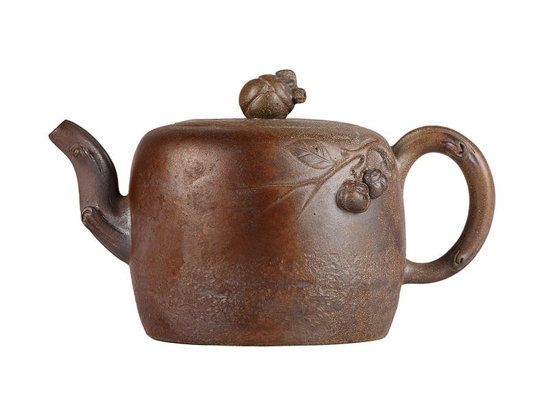 Чайник # 51945, дровяной обжиг/исинская глина, ручная работа, 170 мл.