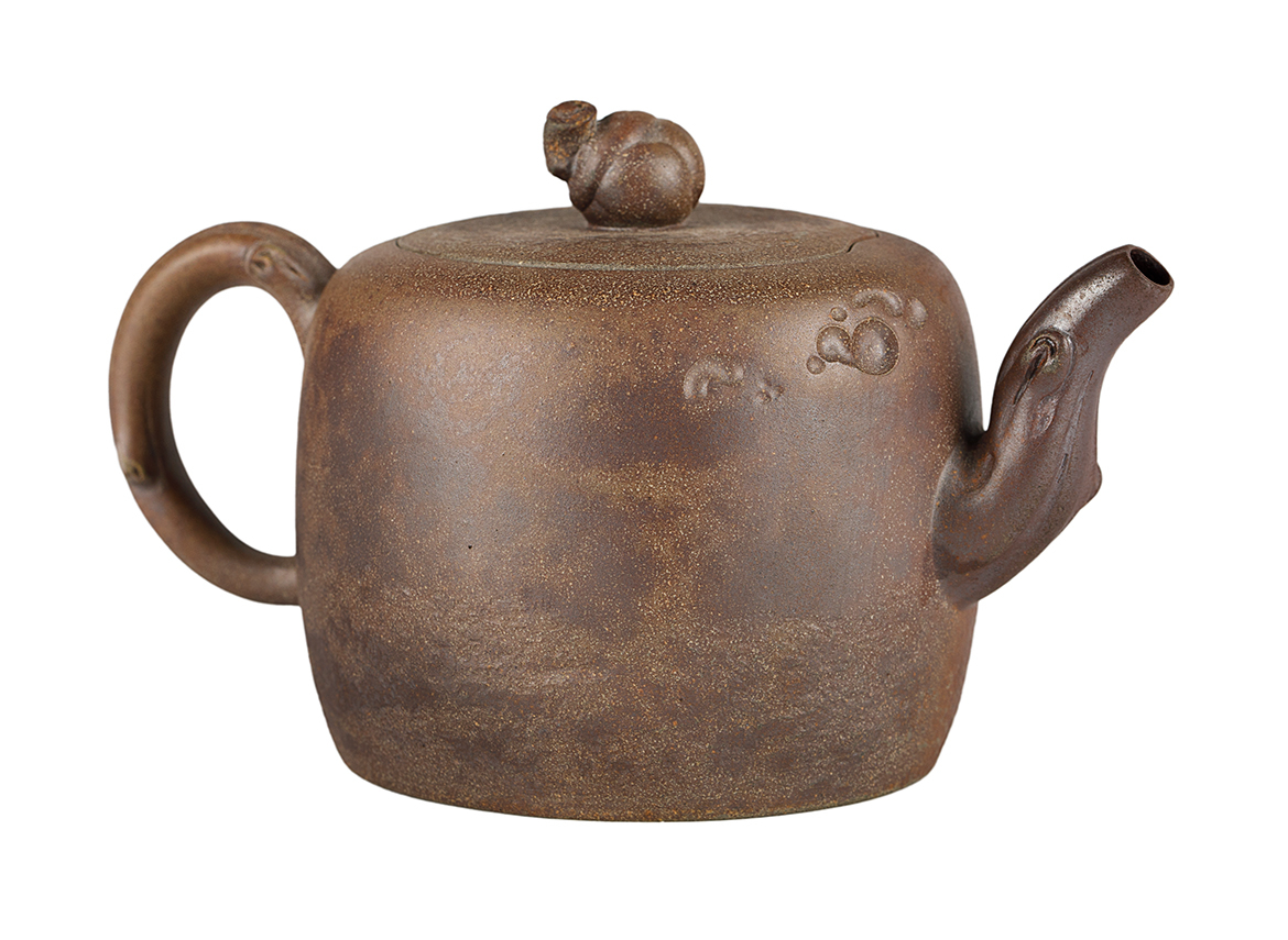 Чайник # 51945, дровяной обжиг/исинская глина, ручная работа, 170 мл.