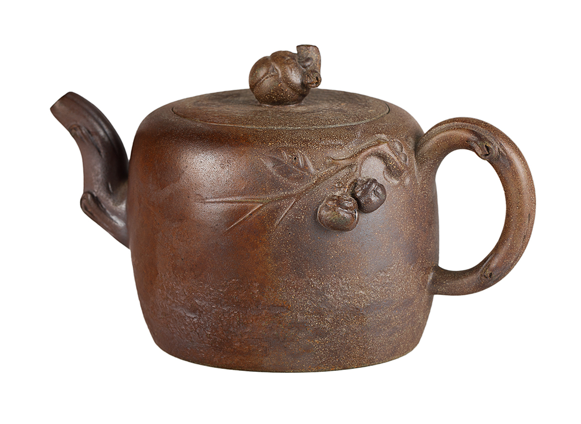 Чайник # 51945, дровяной обжиг/исинская глина, ручная работа, 170 мл.
