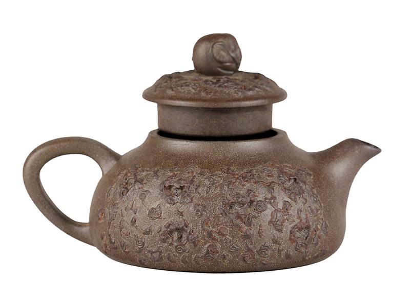 Чайник # 51946, дровяной обжиг/исинская глина, ручная работа, 140 мл.