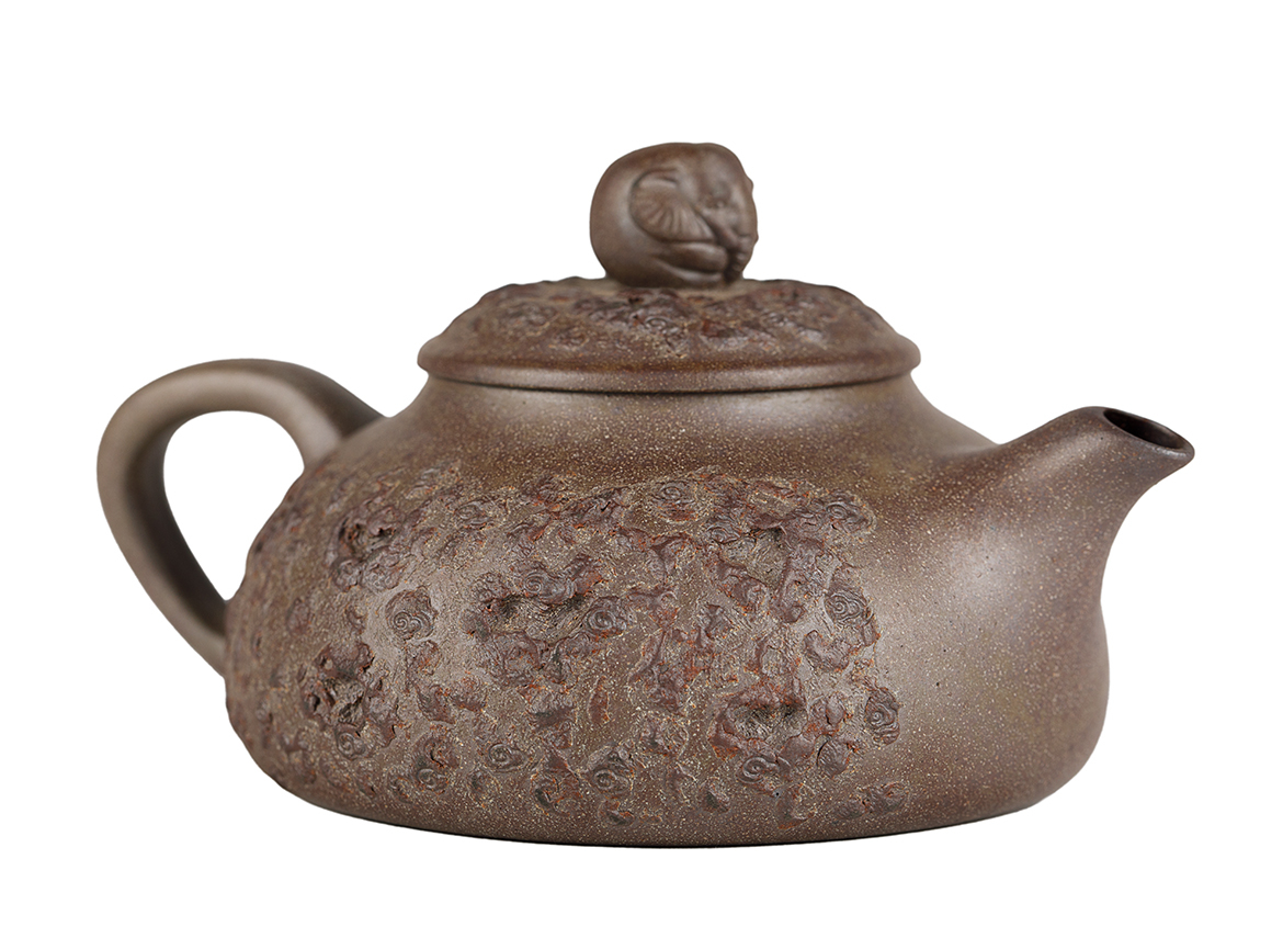 Чайник # 51946, дровяной обжиг/исинская глина, ручная работа, 140 мл.