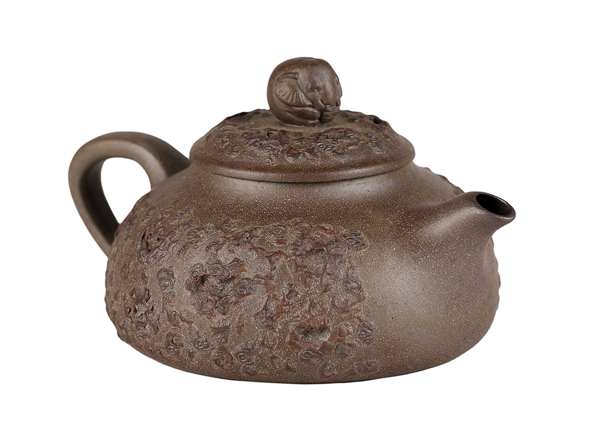 Чайник # 51946, дровяной обжиг/исинская глина, ручная работа, 140 мл.