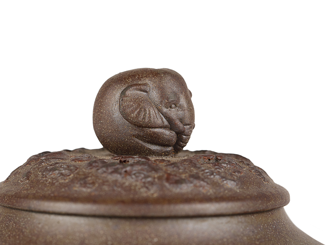 Чайник # 51946, дровяной обжиг/исинская глина, ручная работа, 140 мл.