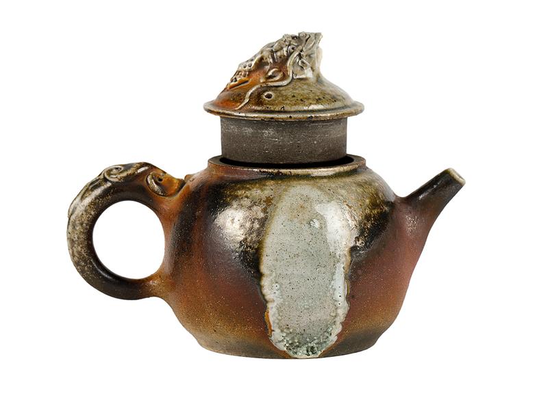 Чайник # 51952, дровяной обжиг, керамика Дэхуа, ручная работа, 230 мл.