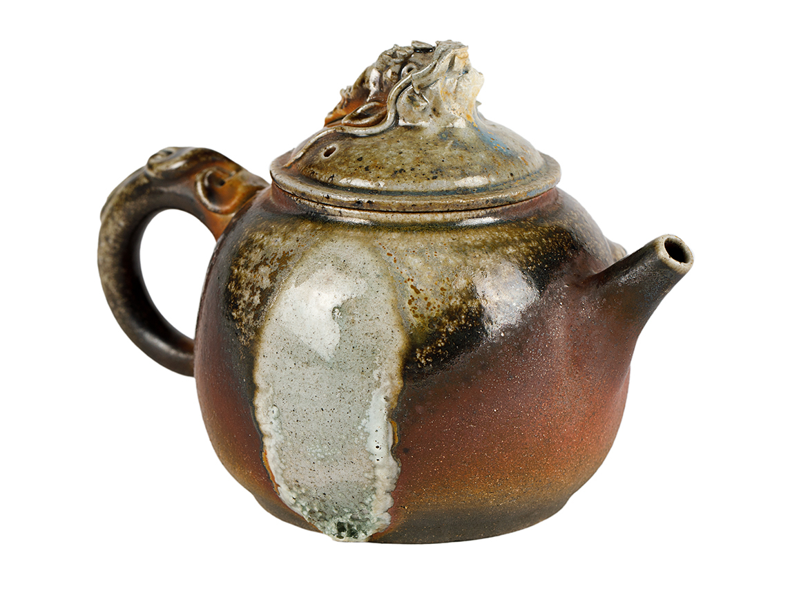 Чайник # 51952, дровяной обжиг, керамика Дэхуа, ручная работа, 230 мл.