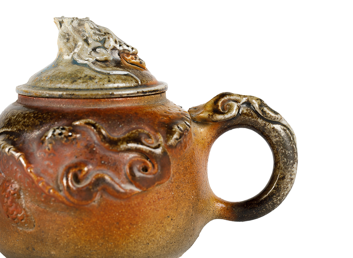 Чайник # 51952, дровяной обжиг, керамика Дэхуа, ручная работа, 230 мл.