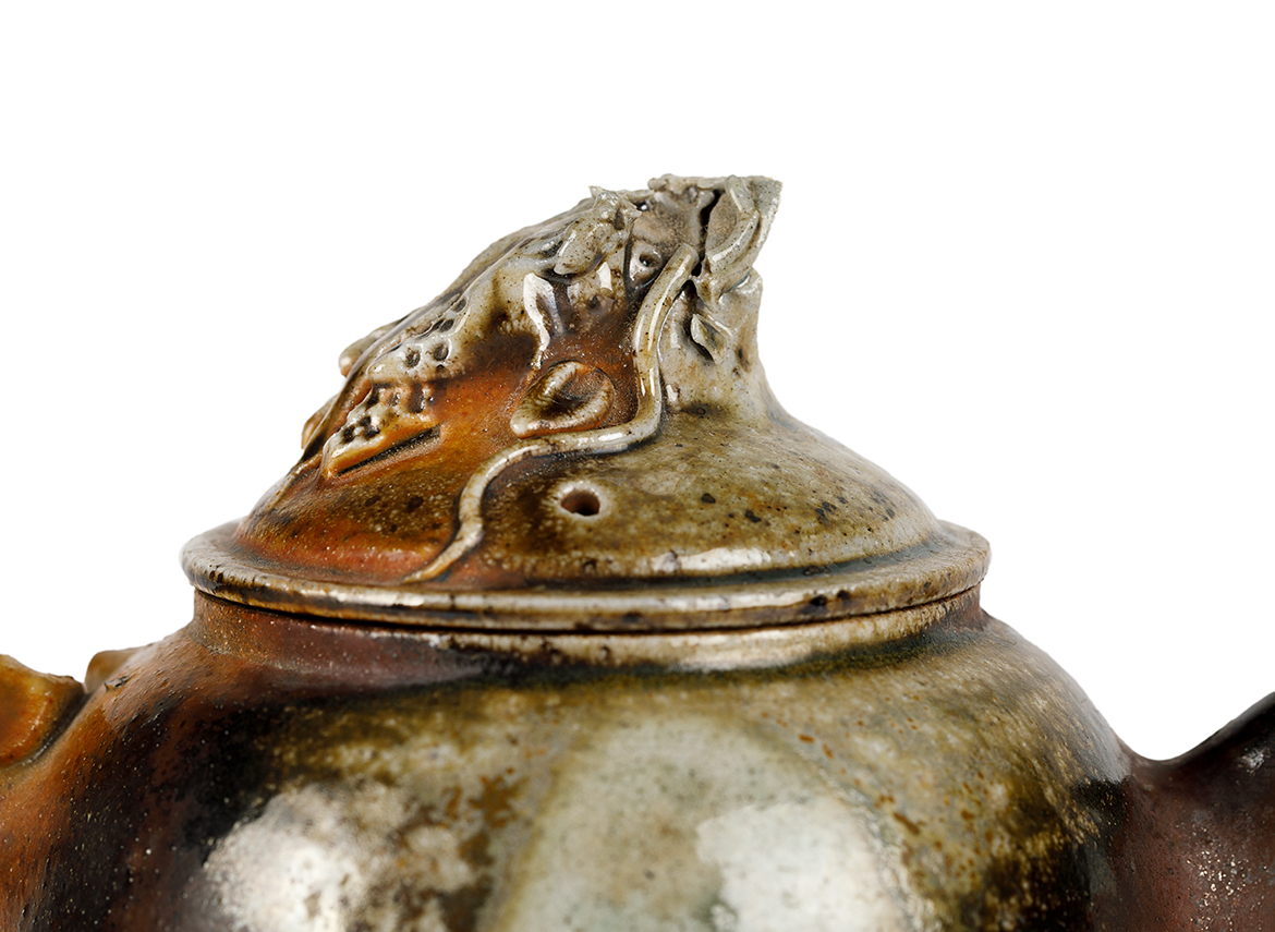 Чайник # 51952, дровяной обжиг, керамика Дэхуа, ручная работа, 230 мл.