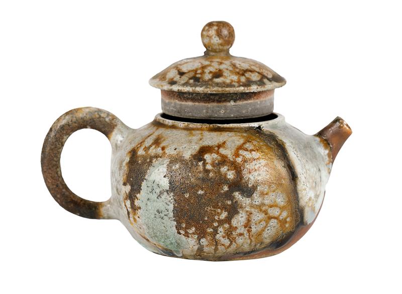 Чайник # 51953, дровяной обжиг, керамика Дэхуа, ручная работа, 170 мл.
