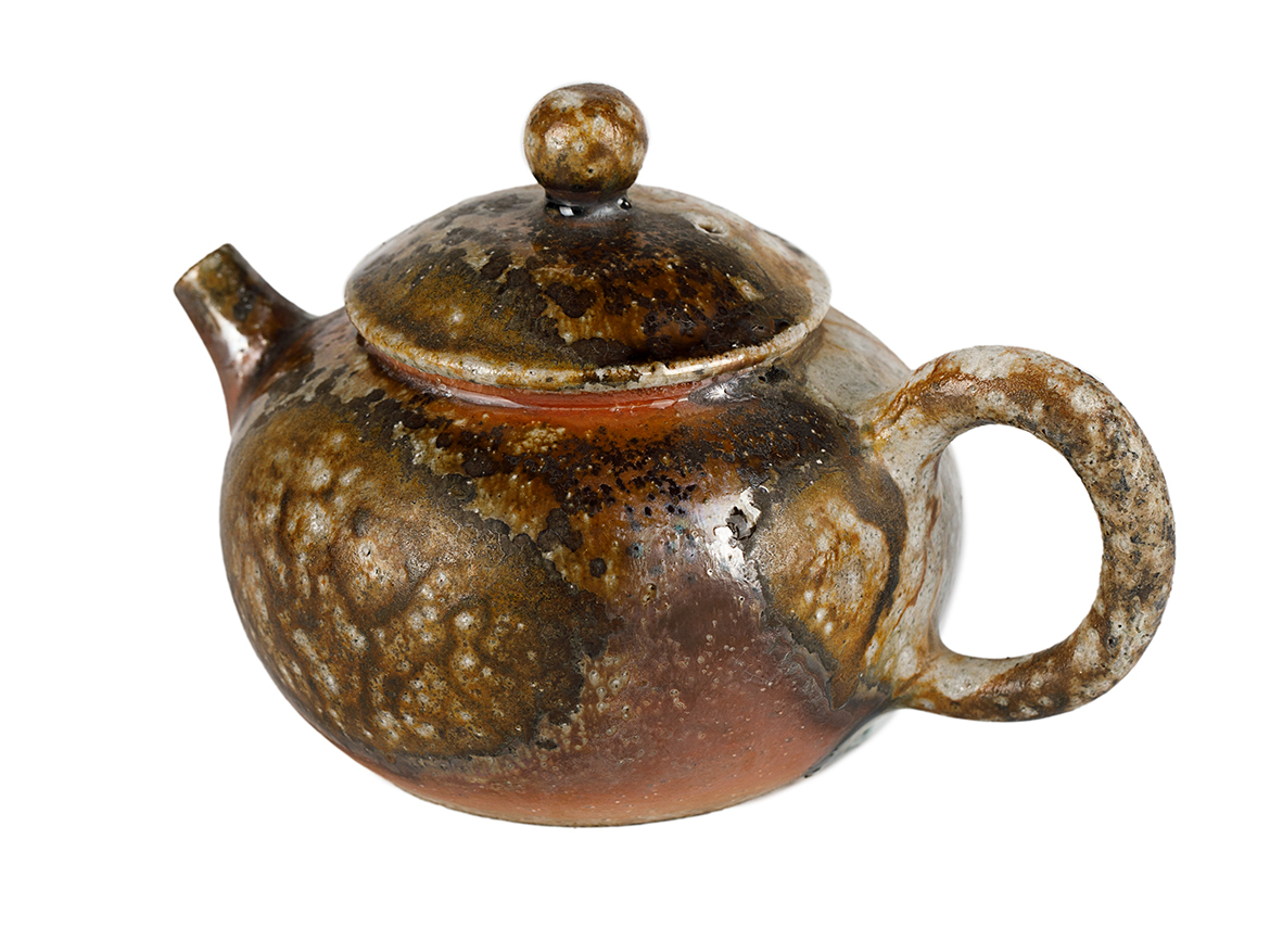 Чайник # 51953, дровяной обжиг, керамика Дэхуа, ручная работа, 170 мл.