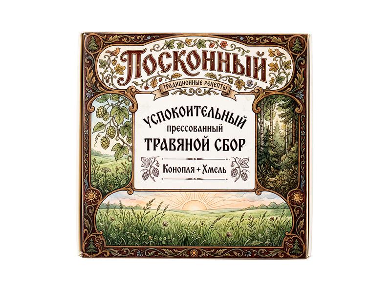 Травяной сбор прессованный "Посконный", 80 г