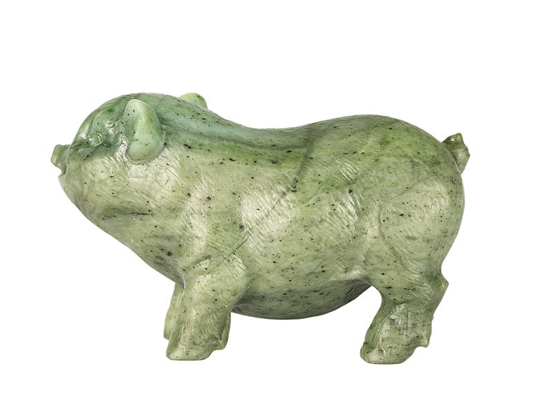 Украшение (фигурка Поросёнка) # 51998, нефрит