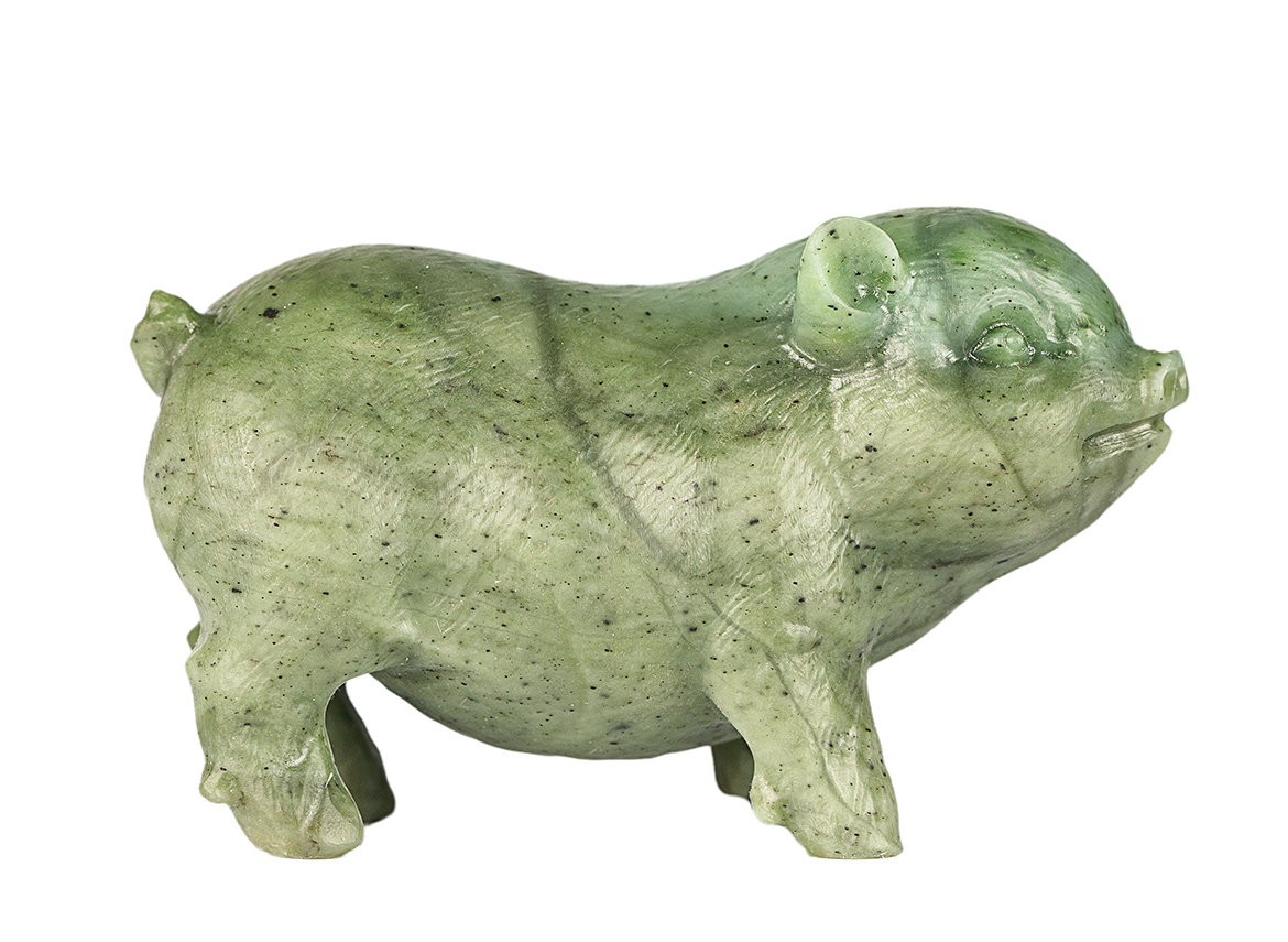Украшение (фигурка Поросёнка) # 51998, нефрит