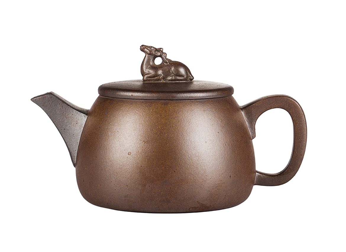 Чайник # 52006, дровяной обжиг/исинская глина, ручная работа, 190 мл.