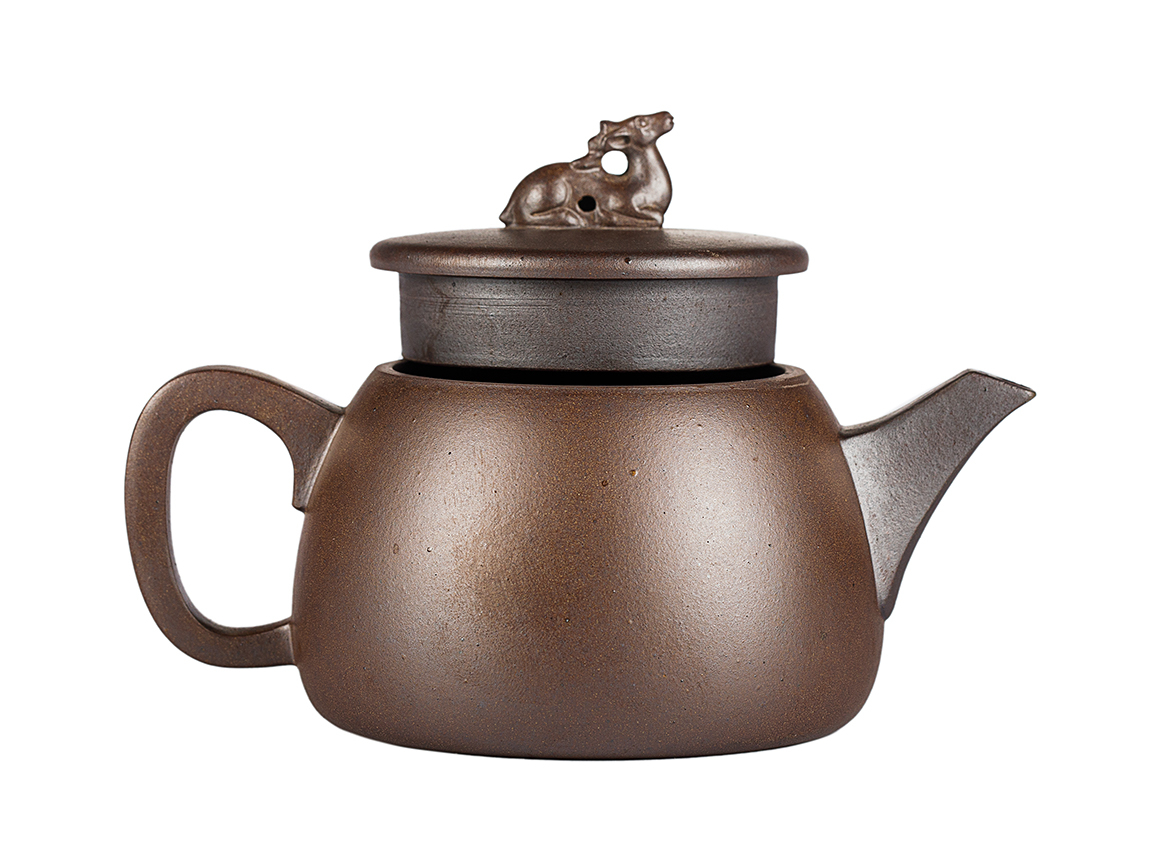 Чайник # 52006, дровяной обжиг/исинская глина, ручная работа, 190 мл.