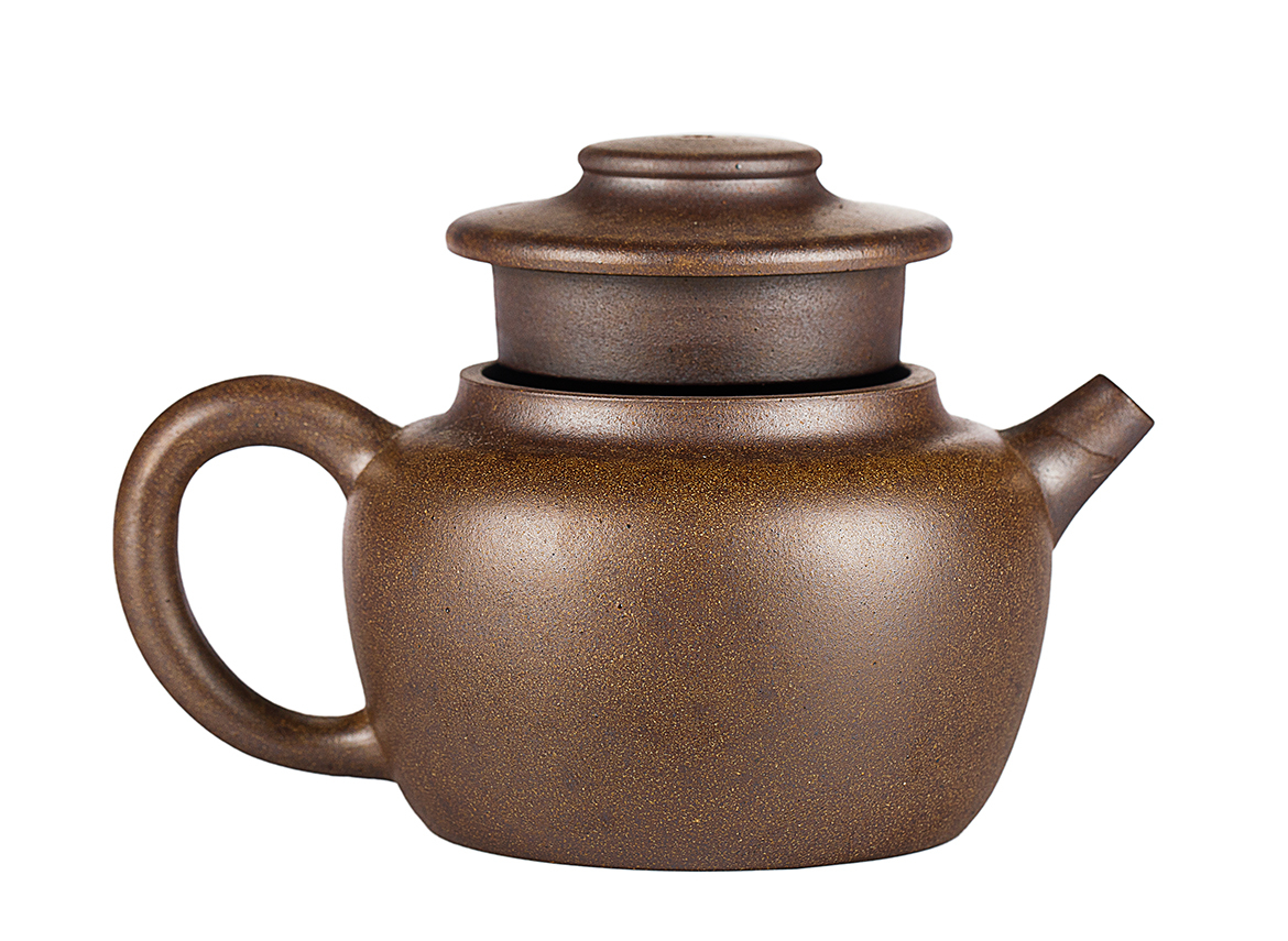 Чайник # 52007, дровяной обжиг/исинская глина, ручная работа, 185 мл.